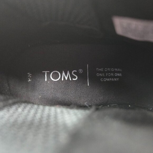 Toms Ankle Wedge Boots Sz 6 Black Suede Minimalist Casual Desert Chelsea Booties - Picture 10 of 10